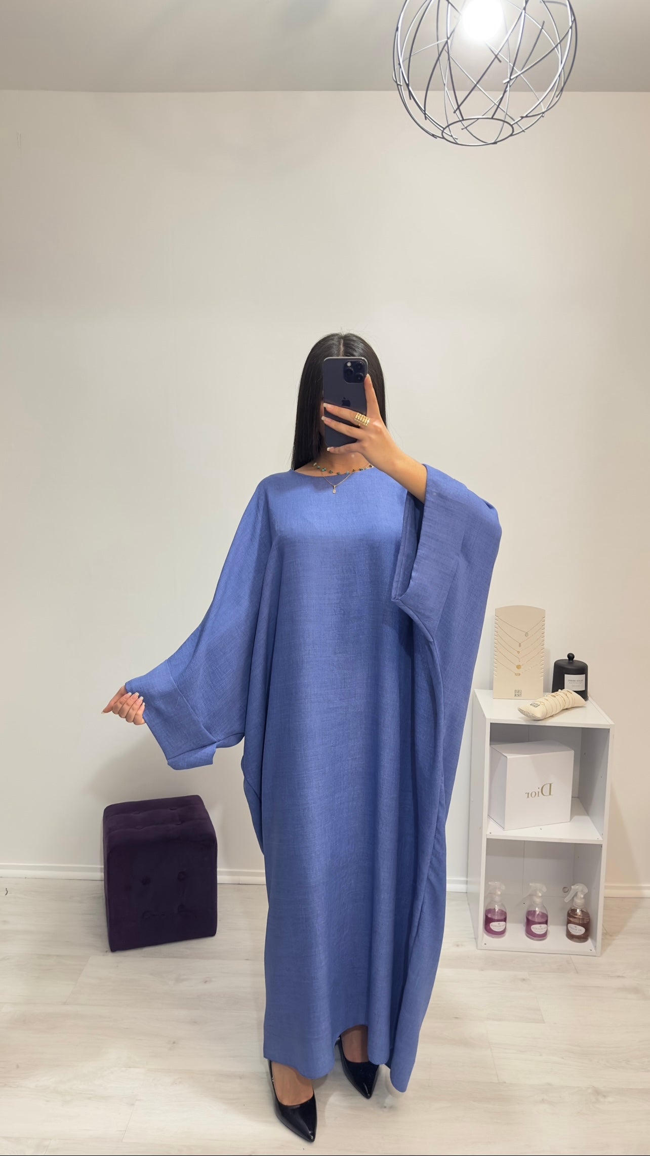 Abaya Aliyah bleue