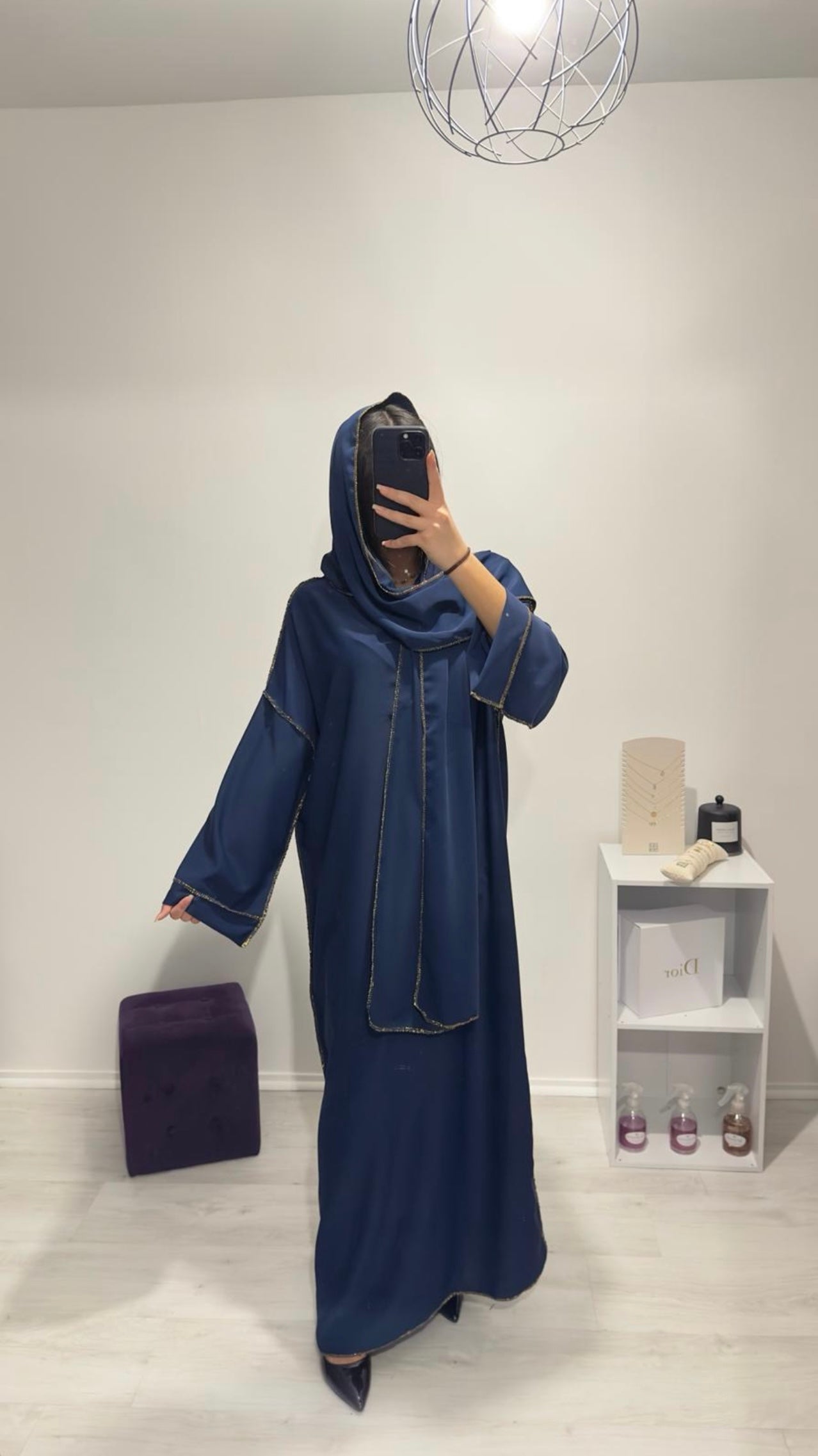 ABAYA NAWEL BLEUE NUIT