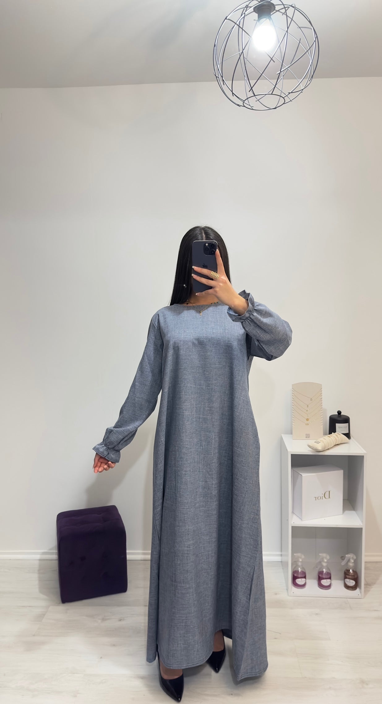 Abaya HANNA bleue