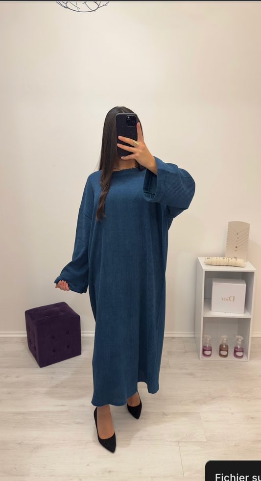 Robe Mila Bleue canard