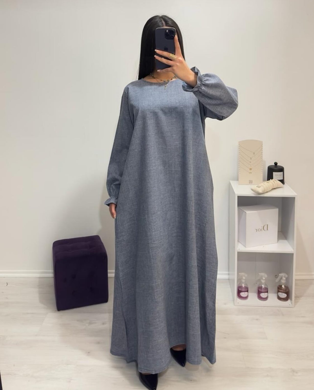 ABAYA HANNA BLEUE